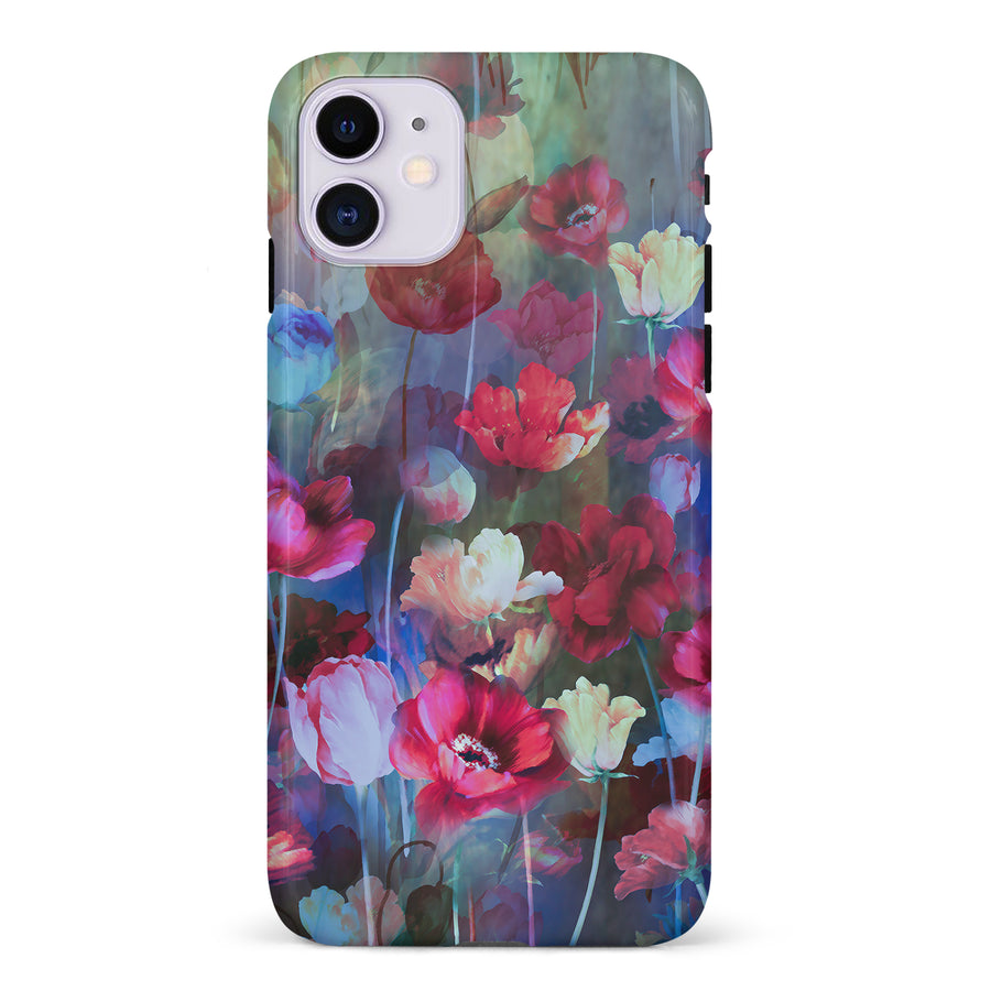 iPhone 11 Mystics Painted Flowers Phone Case