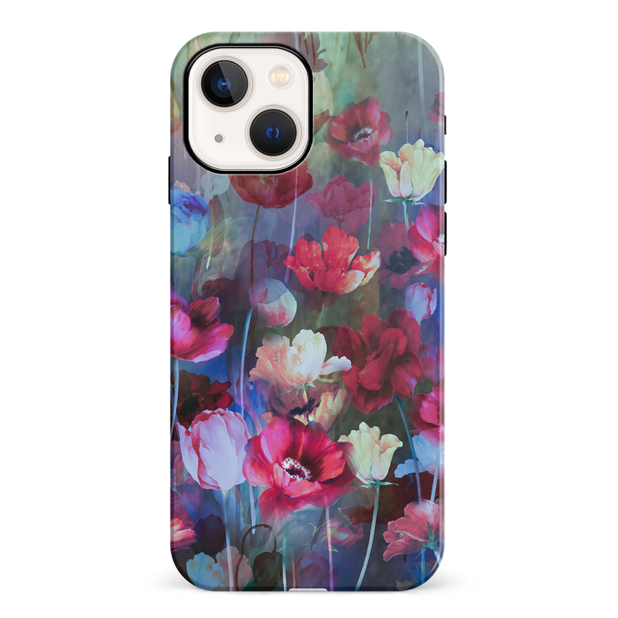 iPhone 13 Mystics Painted Flowers Phone Case