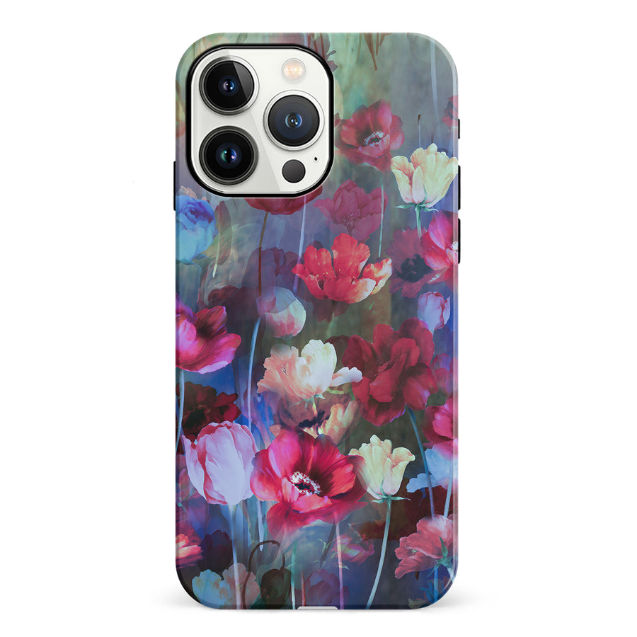iPhone 13 Pro Mystics Painted Flowers Phone Case