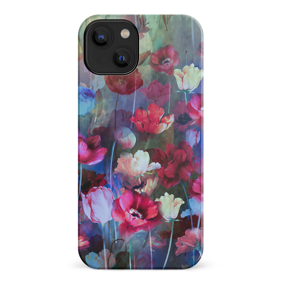 iPhone 14 Mystics Painted Flowers Phone Case