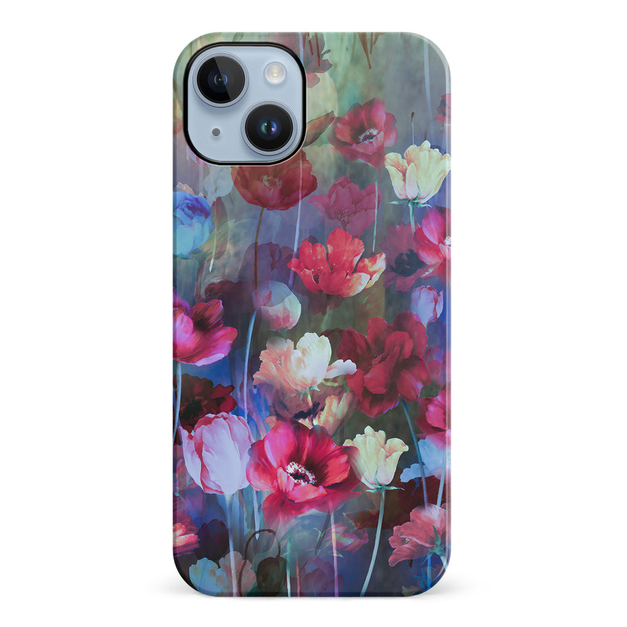 iPhone 14 Plus Mystics Painted Flowers Phone Case