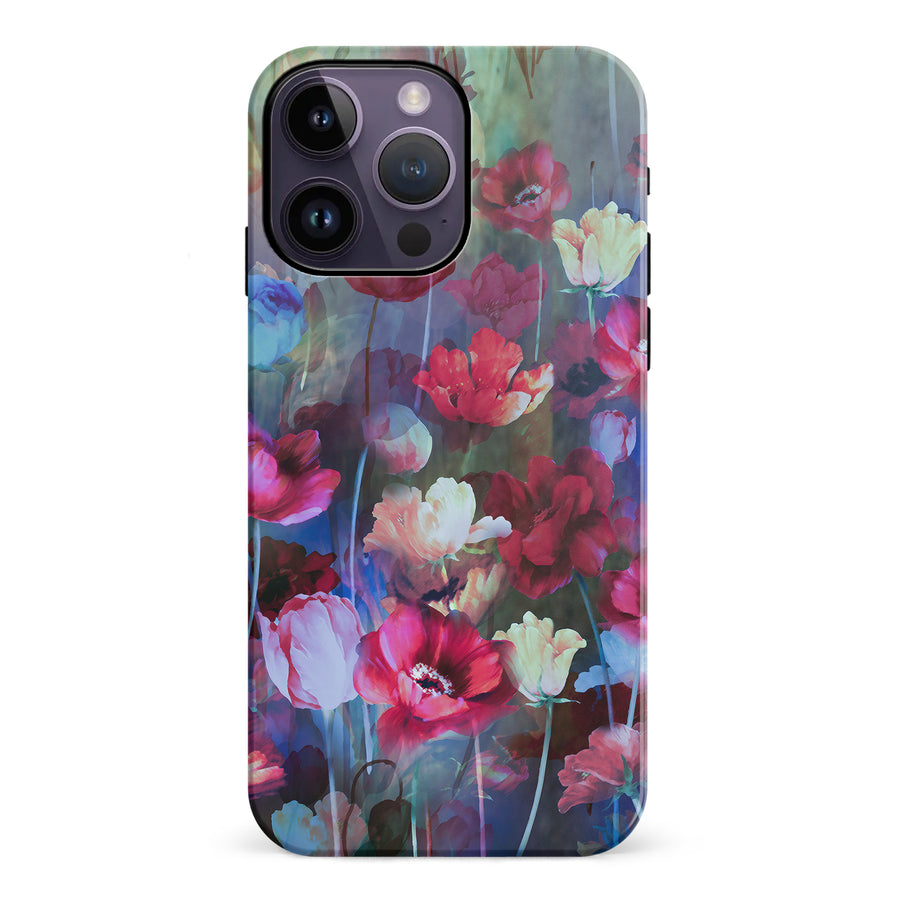 iPhone 14 Pro Max Mystics Painted Flowers Phone Case