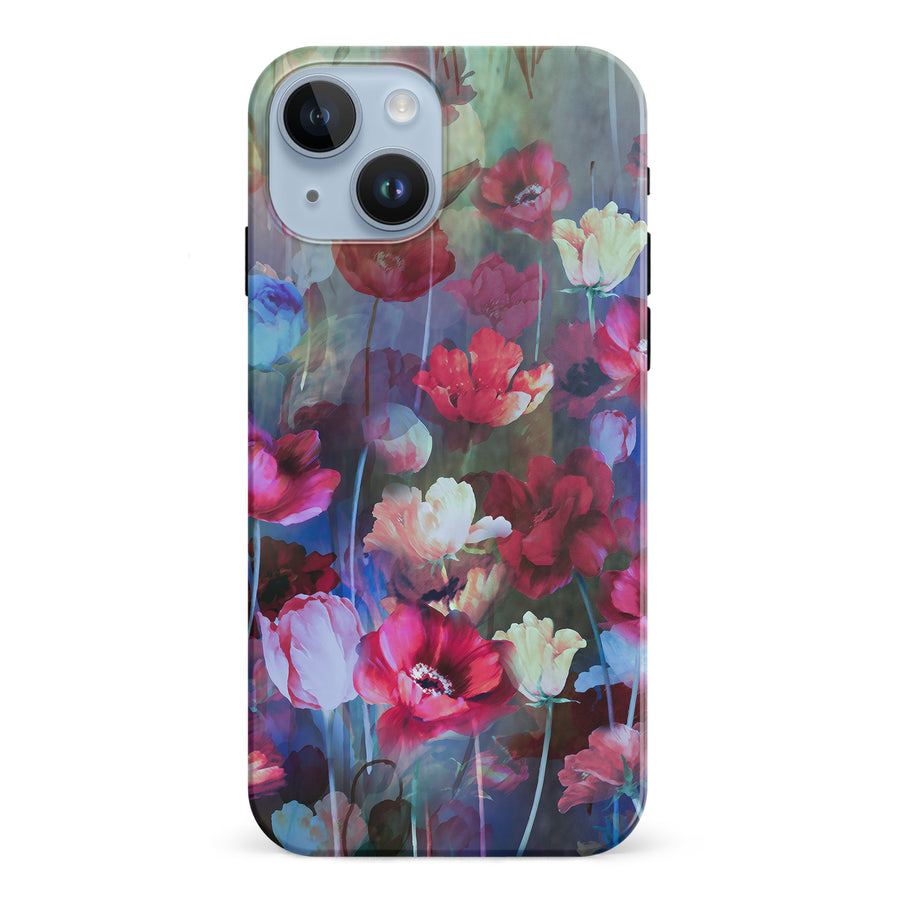iPhone 15 Mystics Painted Flowers Phone Case
