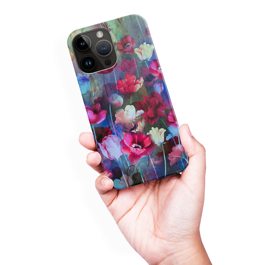 iPhone 15 Pro Max Mystics Painted Flowers Phone Case