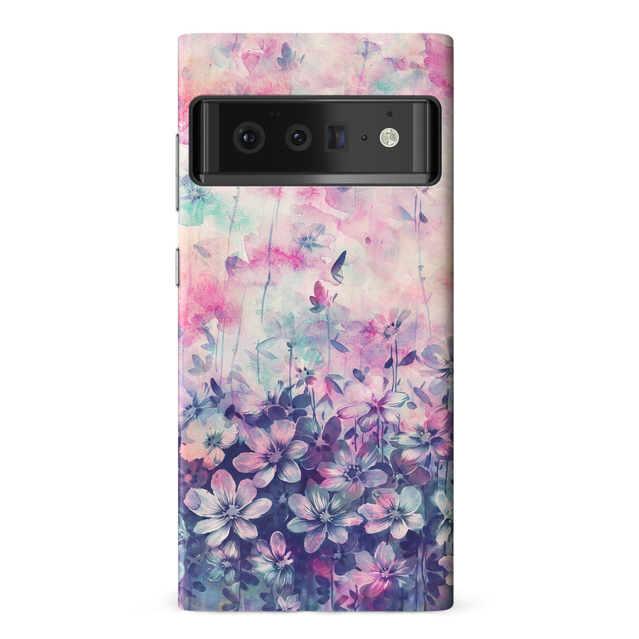 Google Pixel 6 Pro Lush Haven Painted Flowers Phone Case