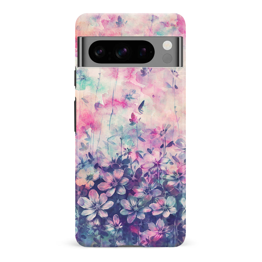 Google Pixel 8 Pro Lush Haven Painted Flowers Phone Case