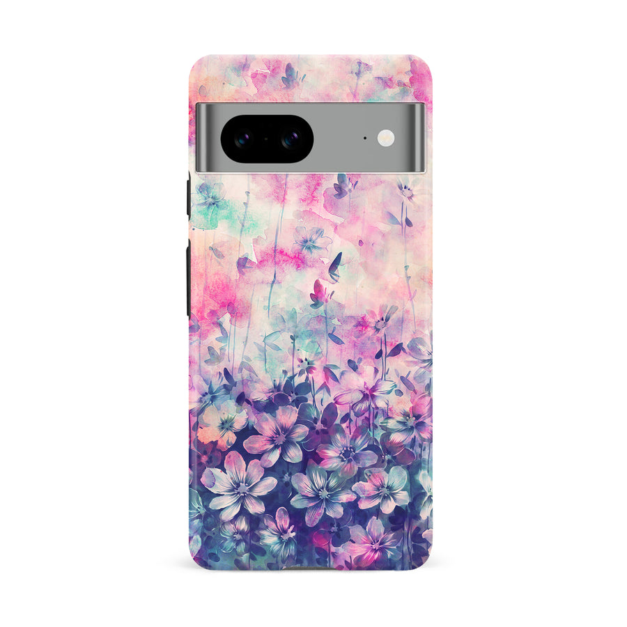 Google Pixel 8A Lush Haven Painted Flowers Phone Case