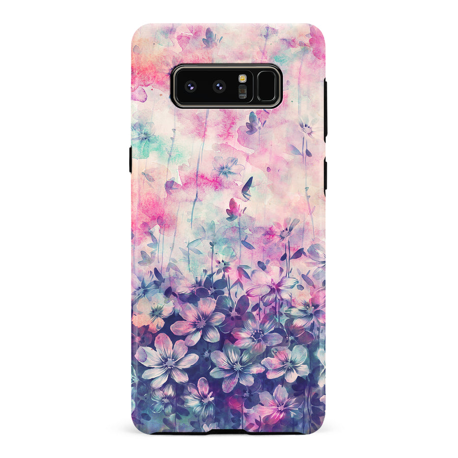 Samsung Galaxy Note 8 Lush Haven Painted Flowers Phone Case