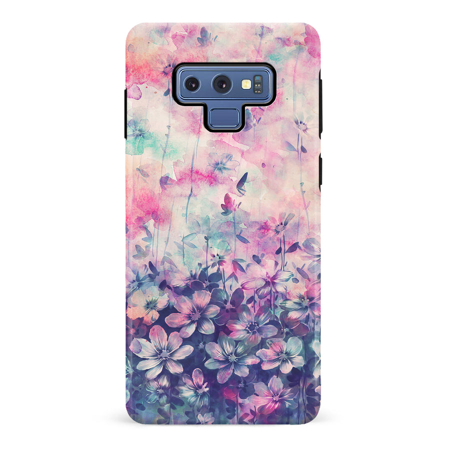 Samsung Galaxy Note 9 Lush Haven Painted Flowers Phone Case