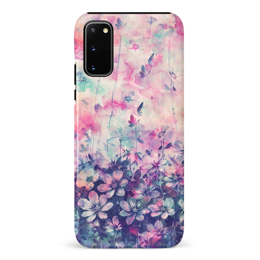 Samsung Galaxy S20 Lush Haven Painted Flowers Phone Case