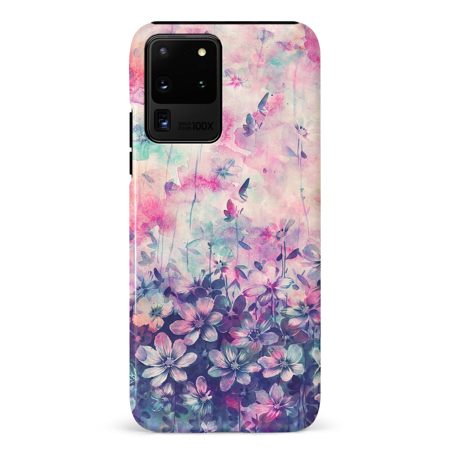 Samsung Galaxy S20 Ultra Lush Haven Painted Flowers Phone Case