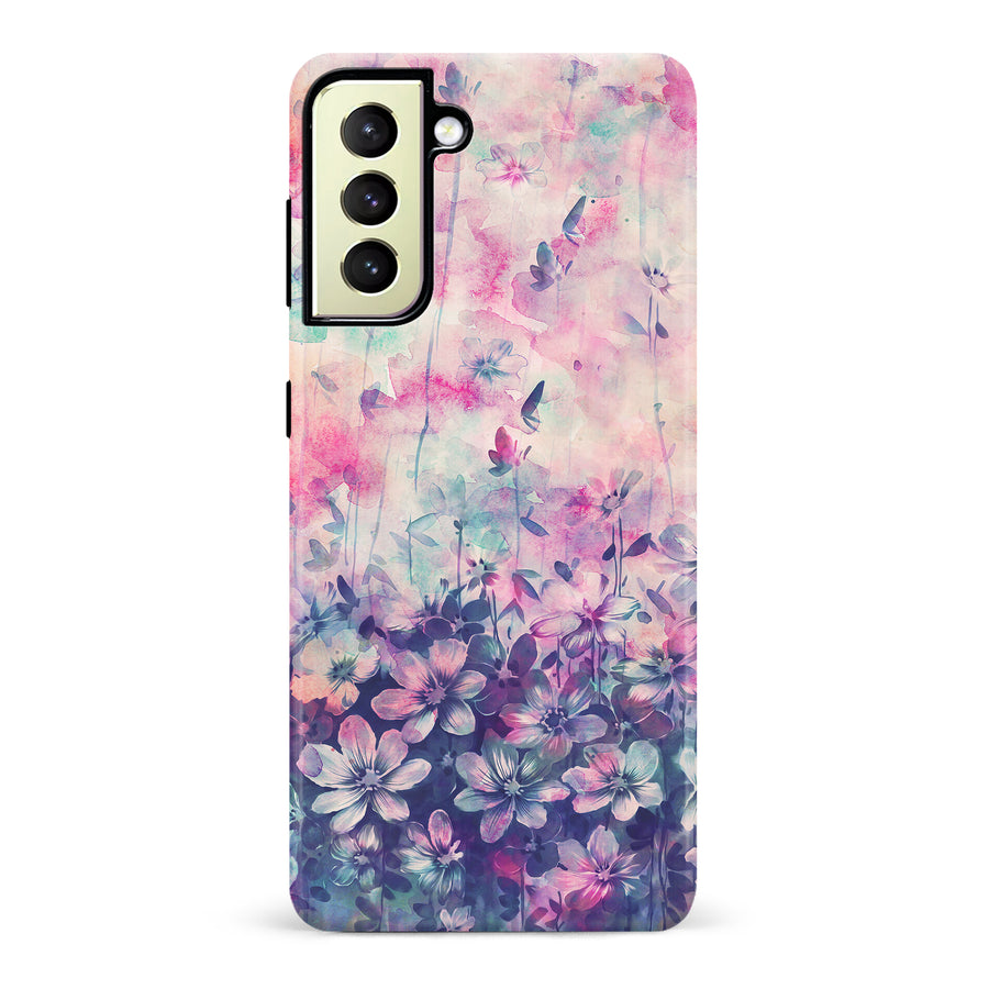 Samsung Galaxy S22 Plus Lush Haven Painted Flowers Phone Case