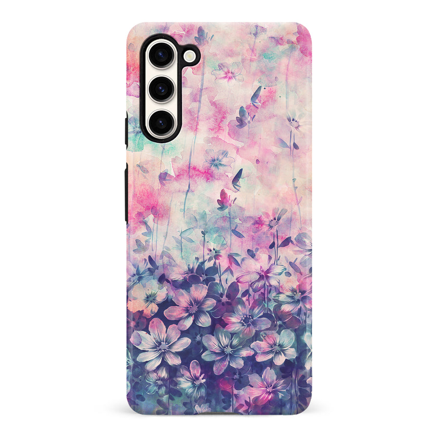 Samsung Galaxy S23 Lush Haven Painted Flowers Phone Case