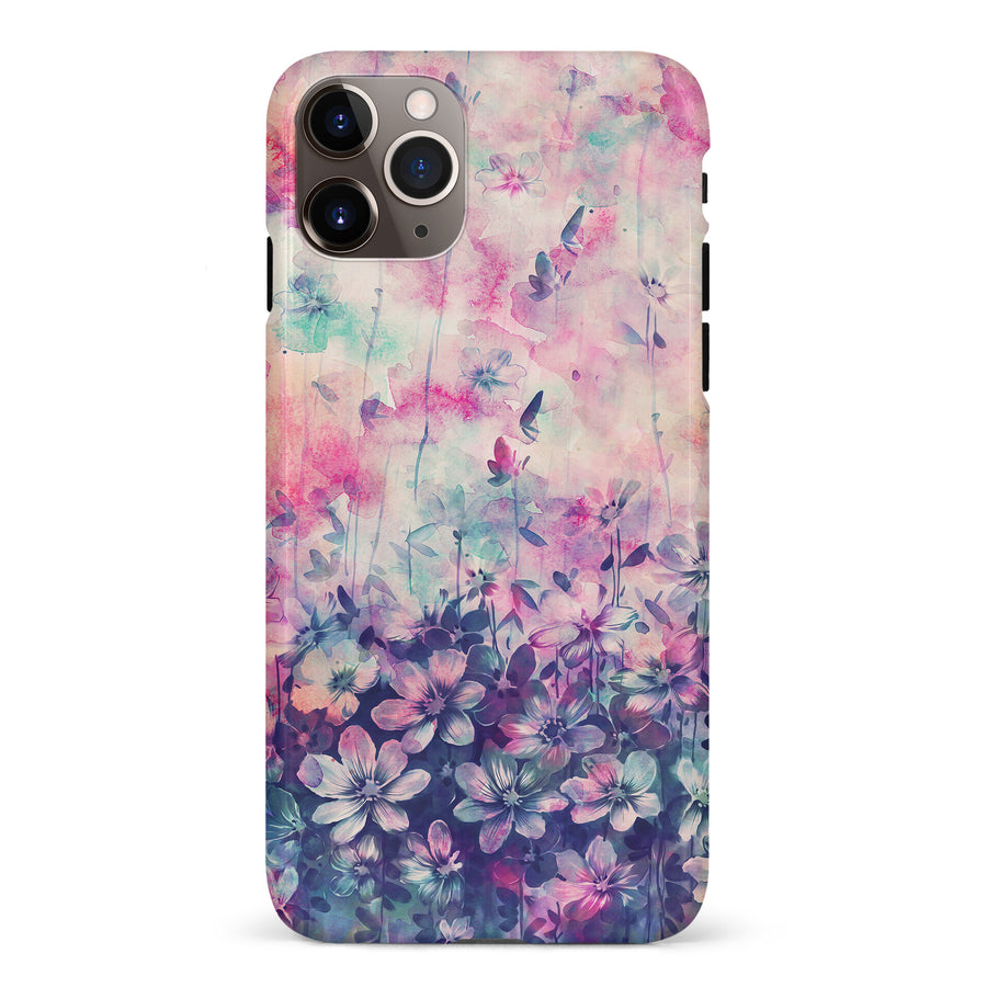 iPhone 11 Pro Max Lush Haven Painted Flowers Phone Case
