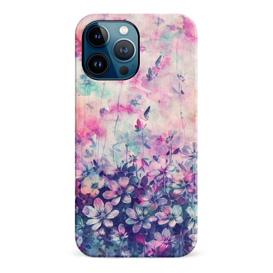 iPhone 12 Pro Max Lush Haven Painted Flowers Phone Case