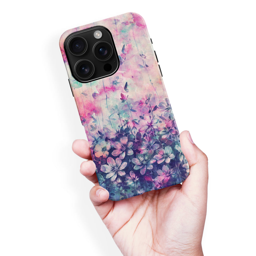 iPhone 16 Pro Max Lush Haven Painted Flowers Phone Case