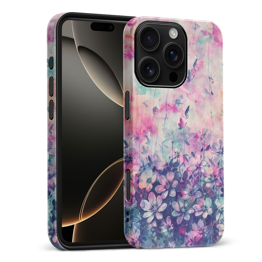 iPhone 16 Pro Max Lush Haven Painted Flowers Phone Case