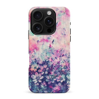 iPhone 16 Pro Max Lush Haven Painted Flowers Phone Case