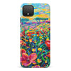 Google Pixel 4 Gardenia Painted Flowers Phone Case