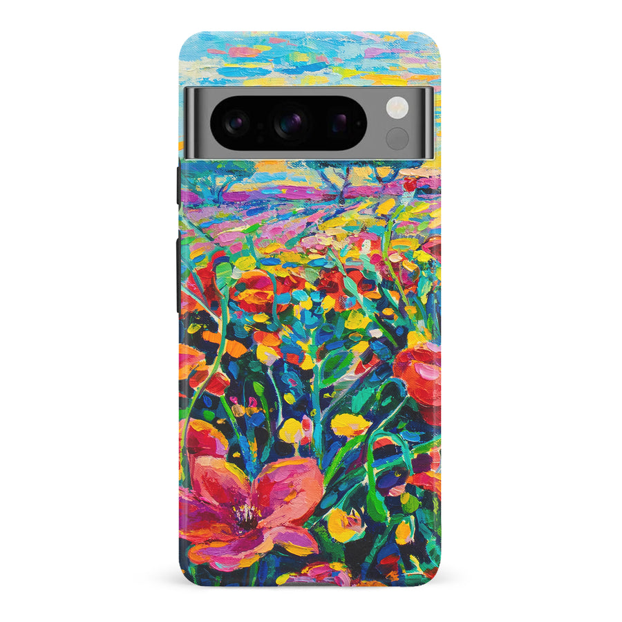 Google Pixel 8 Pro Gardenia Painted Flowers Phone Case