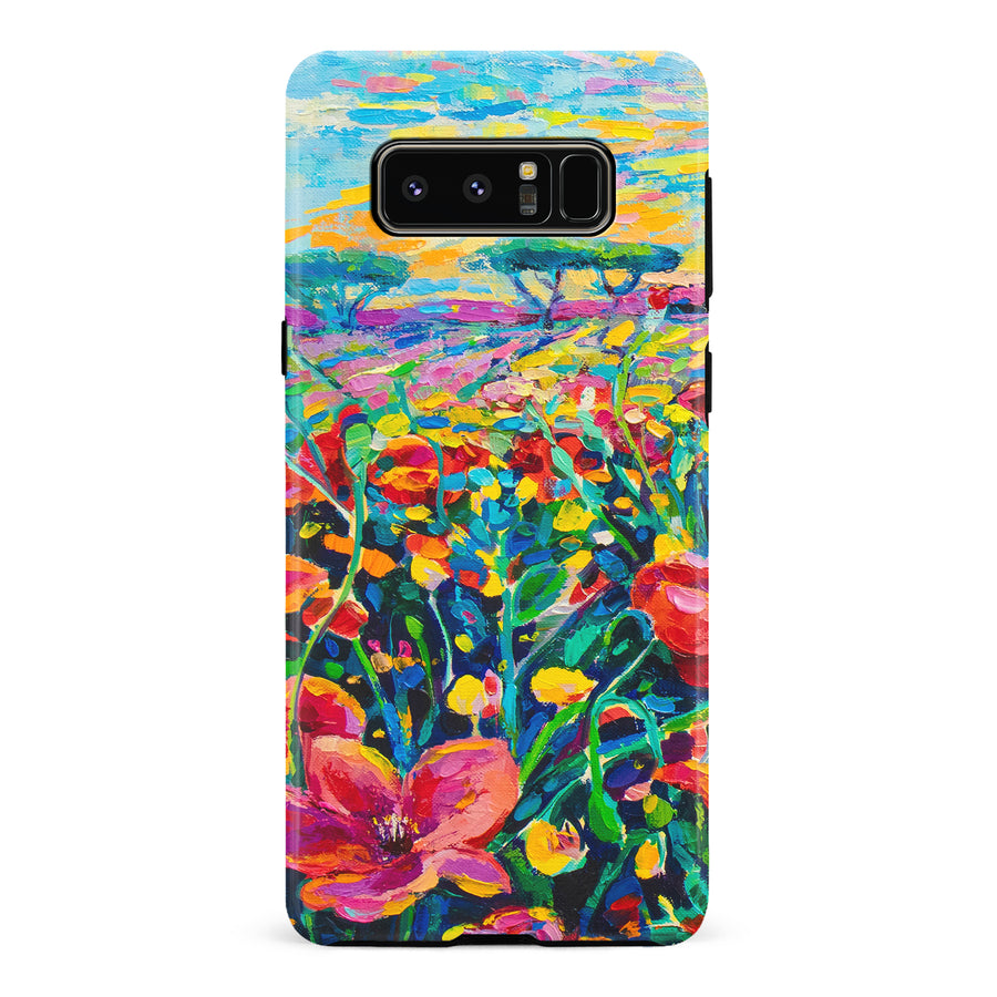 Samsung Galaxy Note 8 Gardenia Painted Flowers Phone Case