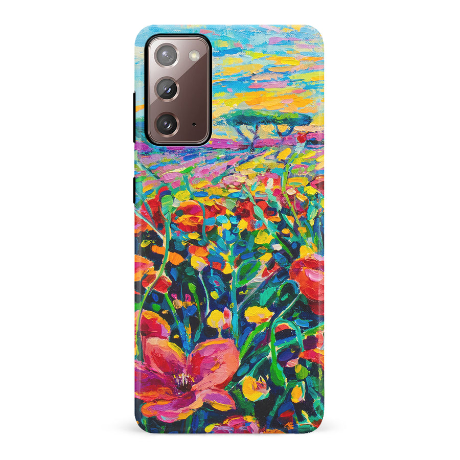 Samsung Galaxy Note 20 Gardenia Painted Flowers Phone Case