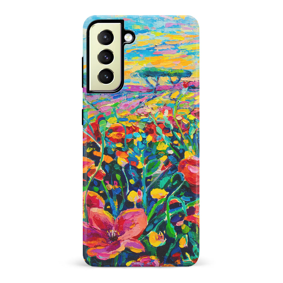 Samsung Galaxy S22 Plus Gardenia Painted Flowers Phone Case