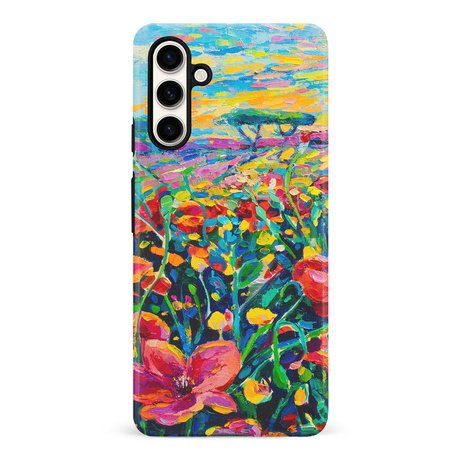 Samsung Galaxy S23 FE Gardenia Painted Flowers Phone Case