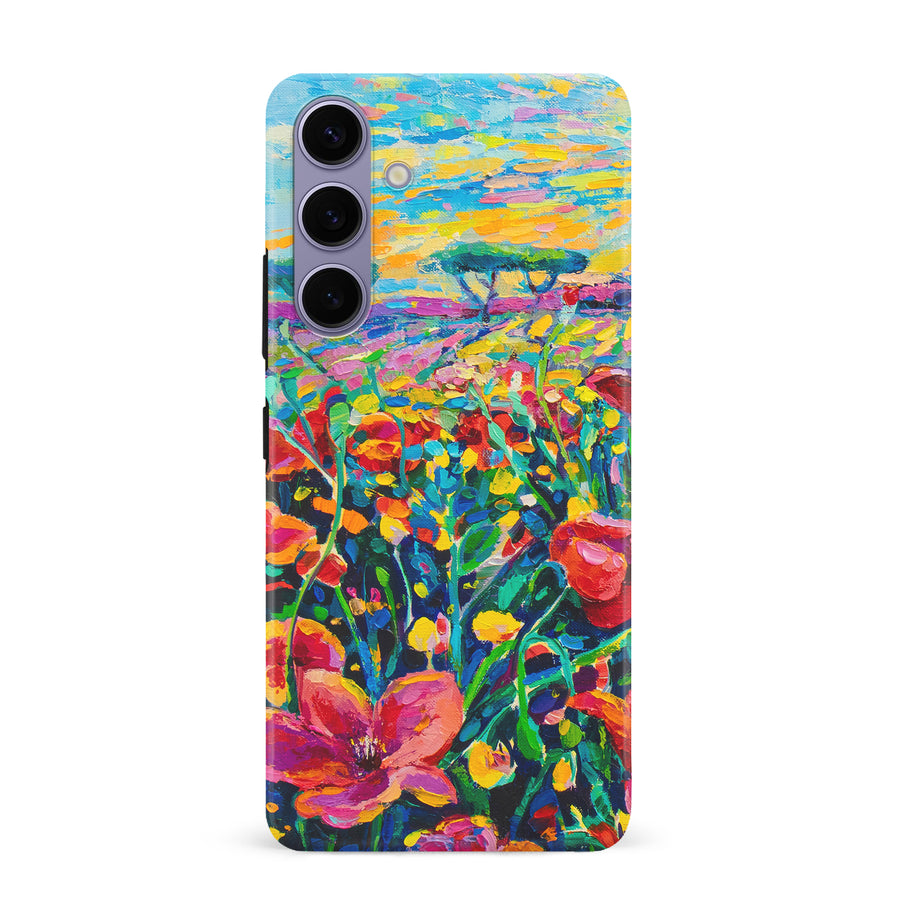 Samsung Galaxy S24 Plus Gardenia Painted Flowers Phone Case