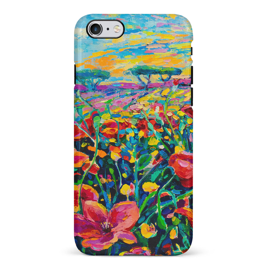 iPhone 6 Gardenia Painted Flowers Phone Case