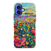 iPhone 16 Plus Gardenia Painted Flowers Phone Case
