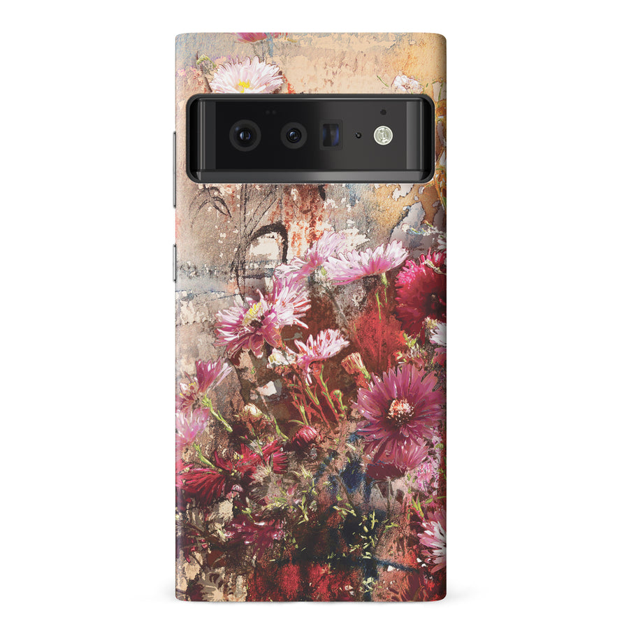 Google Pixel 6 Pro Botanicals Painted Flowers Phone Case
