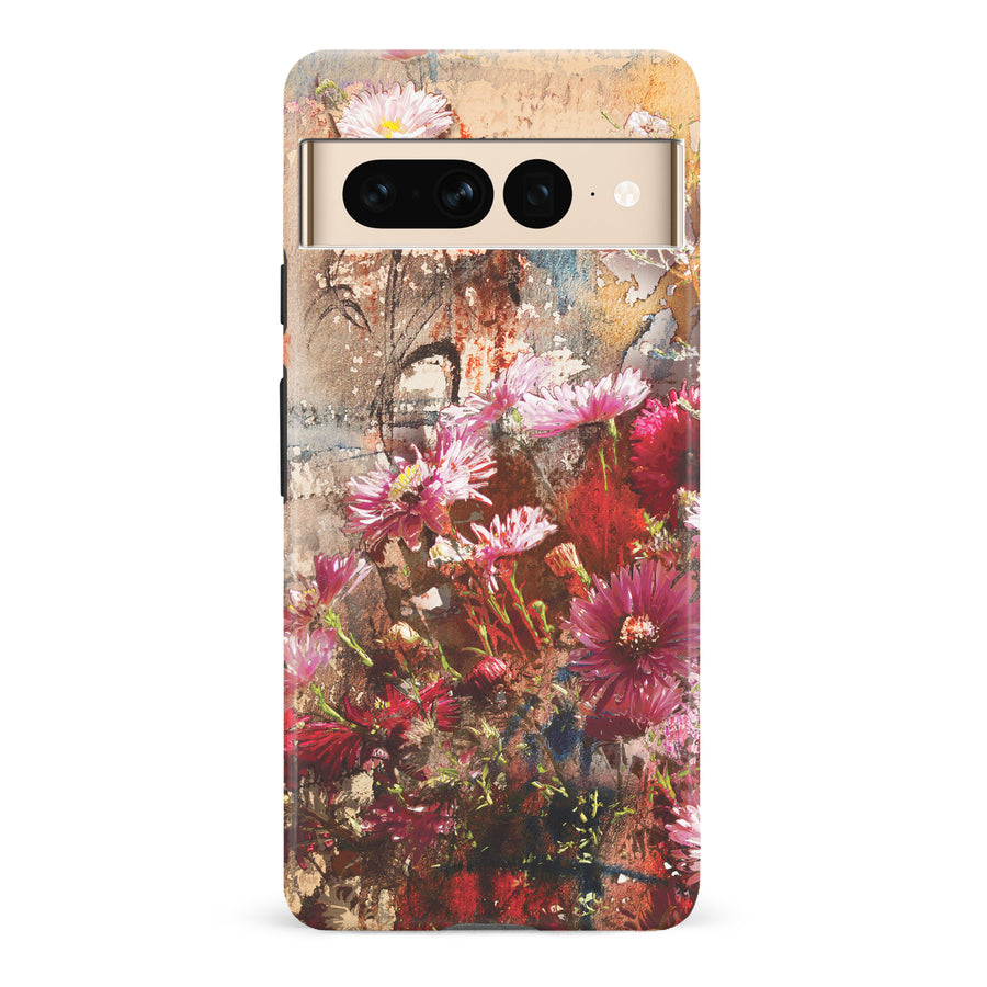 Google Pixel 7 Pro Botanicals Painted Flowers Phone Case