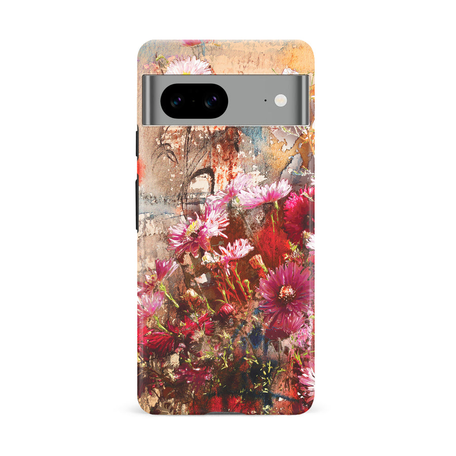 Google Pixel 8A Botanicals Painted Flowers Phone Case