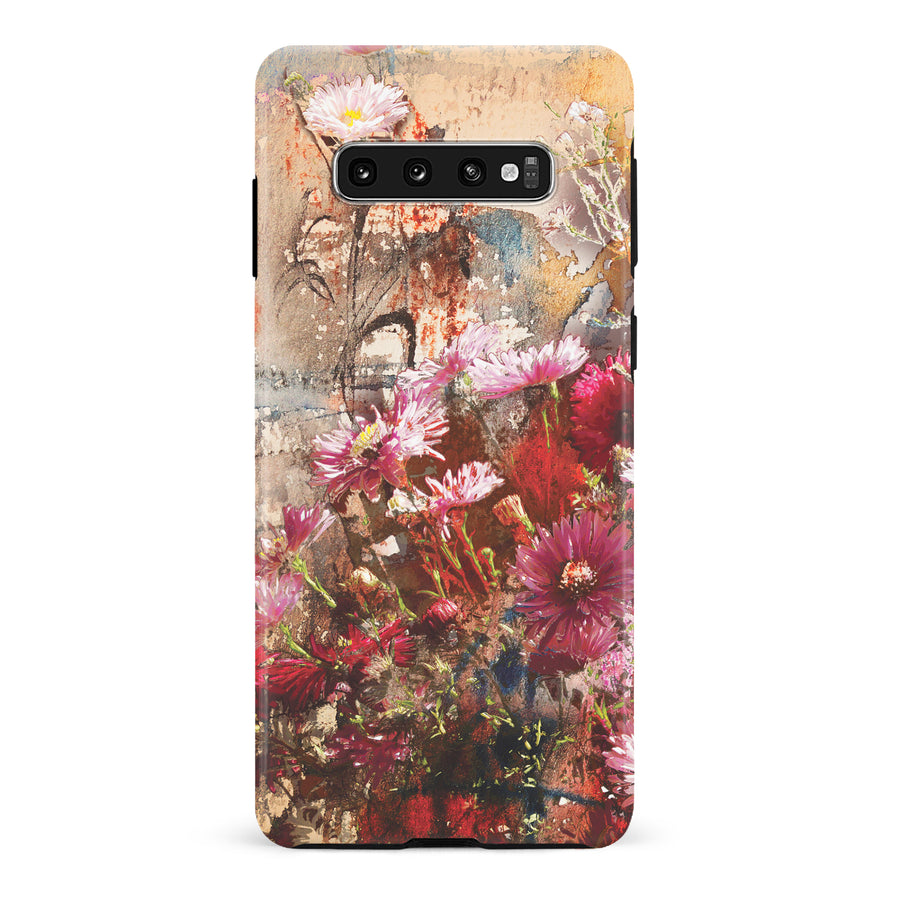 Samsung Galaxy S10 Plus Botanicals Painted Flowers Phone Case