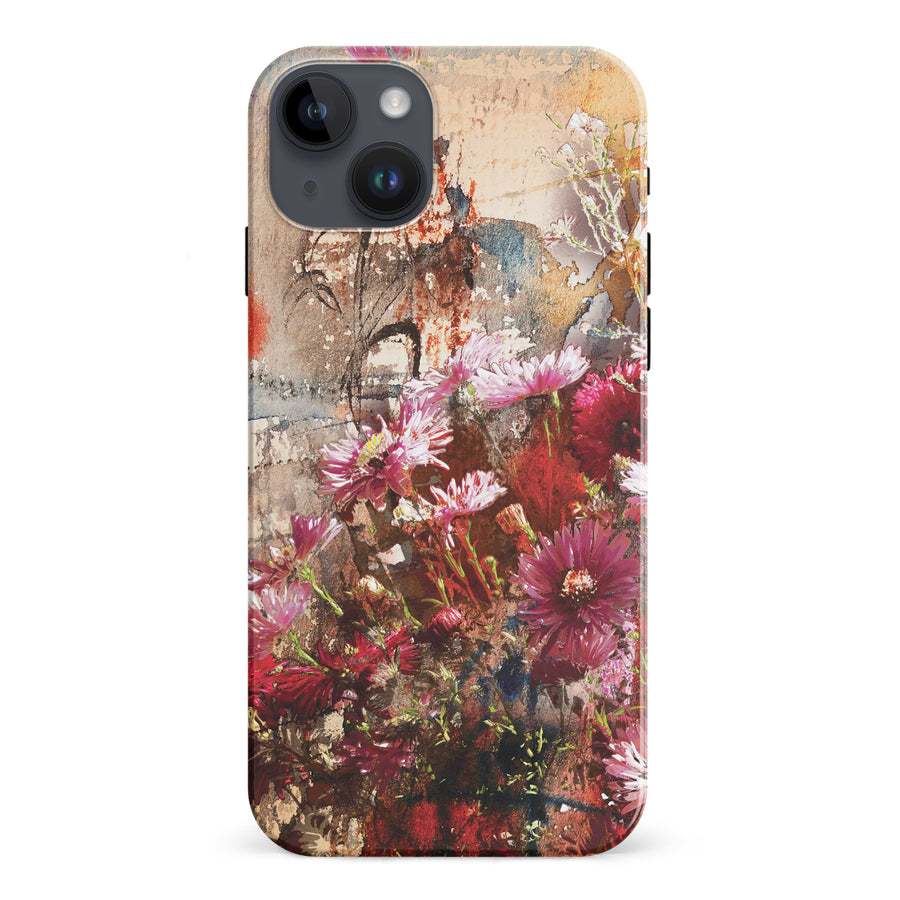 iPhone 15 Plus Botanicals Painted Flowers Phone Case