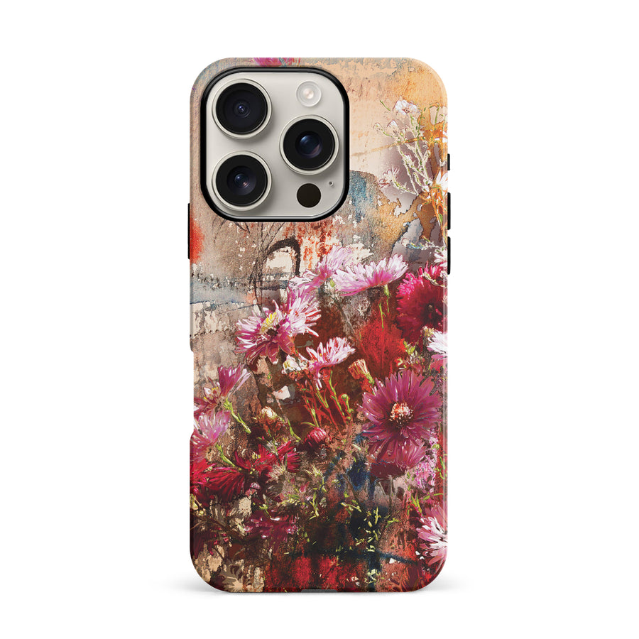 iPhone 16 Pro Botanicals Painted Flowers Phone Case