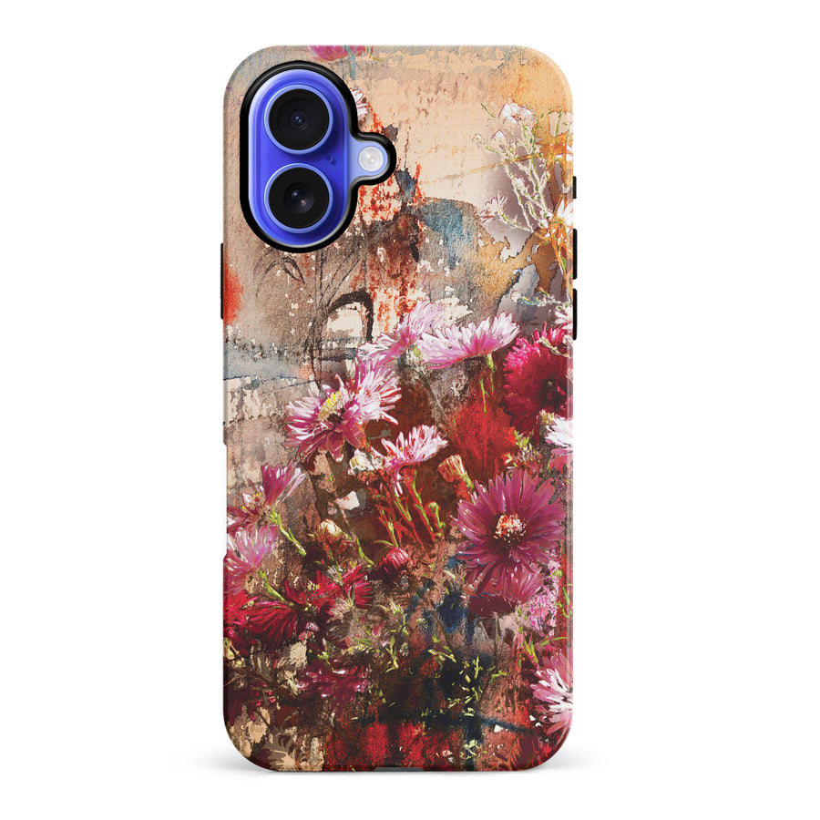 iPhone 16 Plus Botanicals Painted Flowers Phone Case