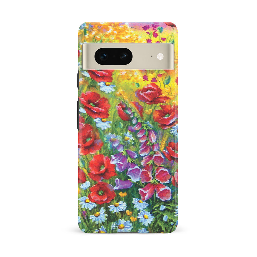 Google Pixel 7 Botanicals Painted Flowers Phone Case