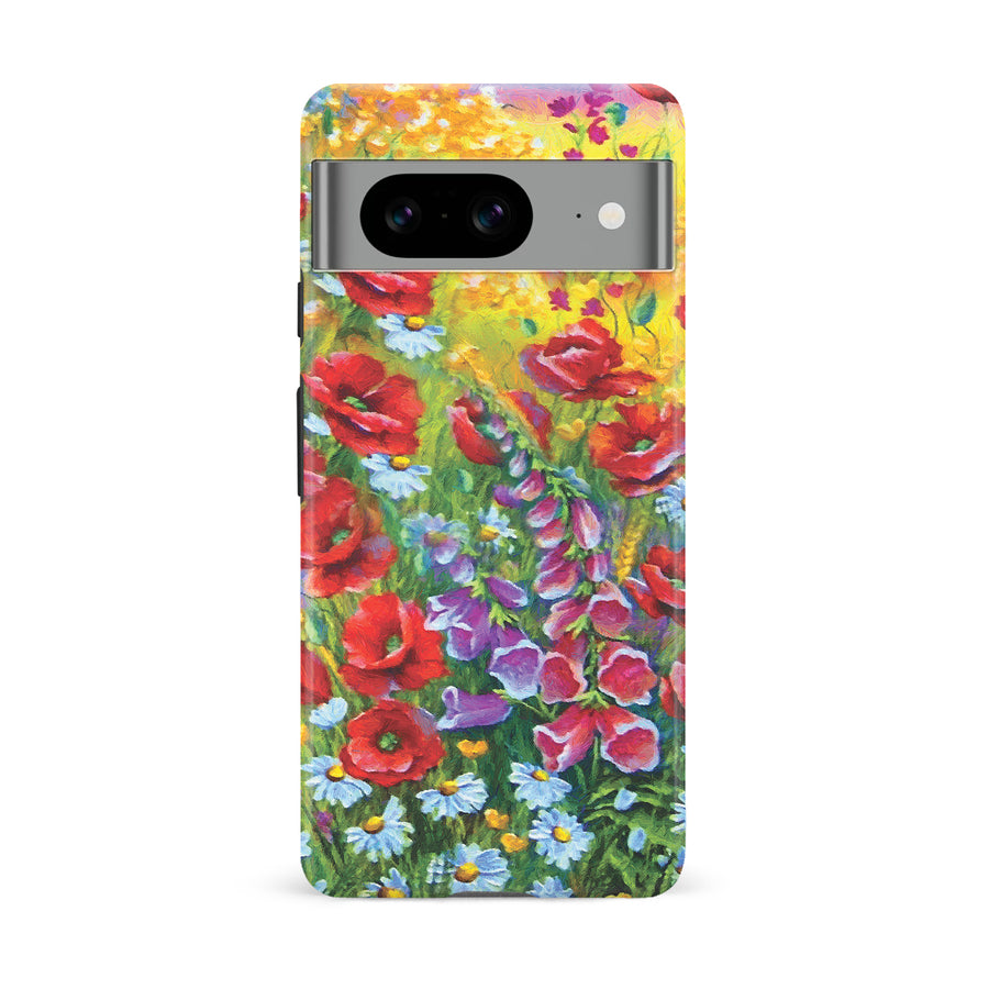 Google Pixel 8 Botanicals Painted Flowers Phone Case