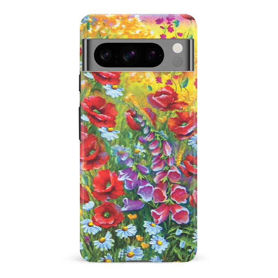 Google Pixel 8 Pro Botanicals Painted Flowers Phone Case