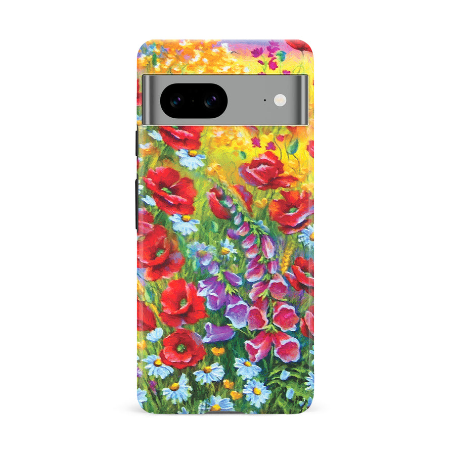 Google Pixel 8A Botanicals Painted Flowers Phone Case