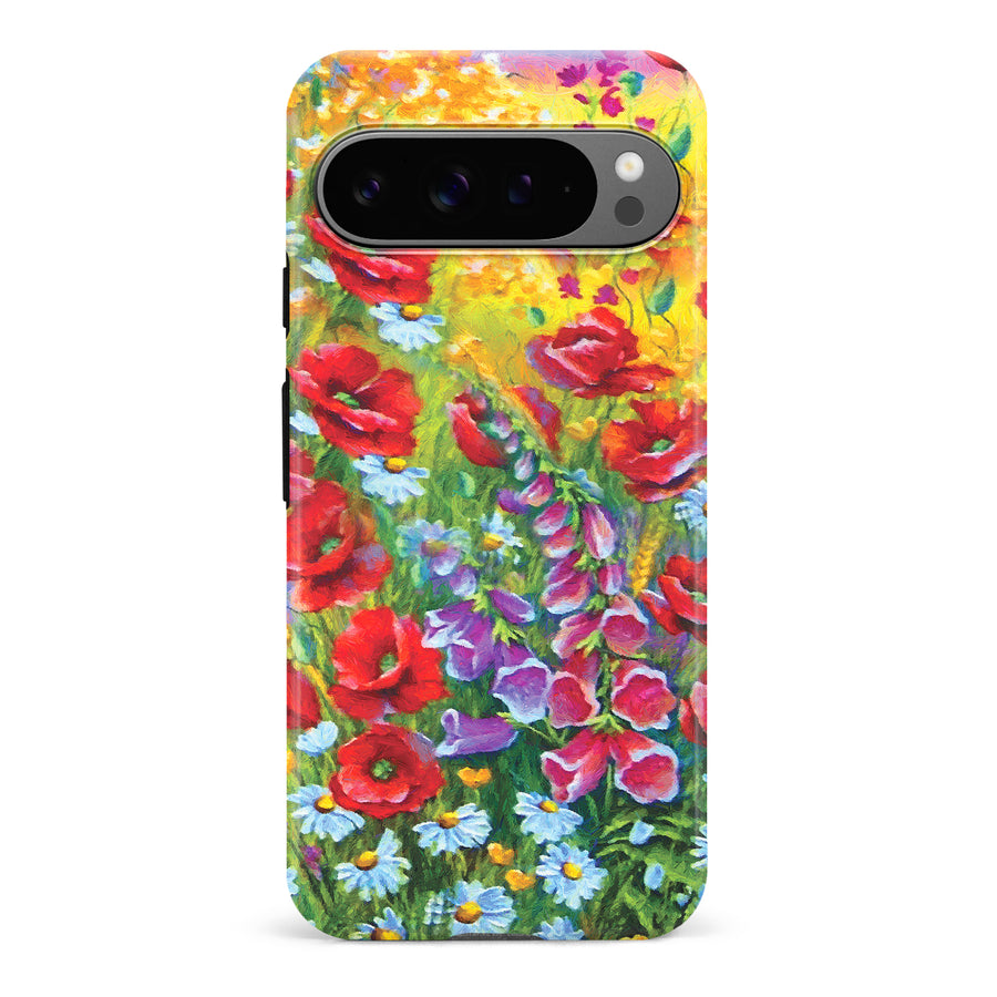 Google Pixel 9 Pro Botanicals Painted Flowers Phone Case