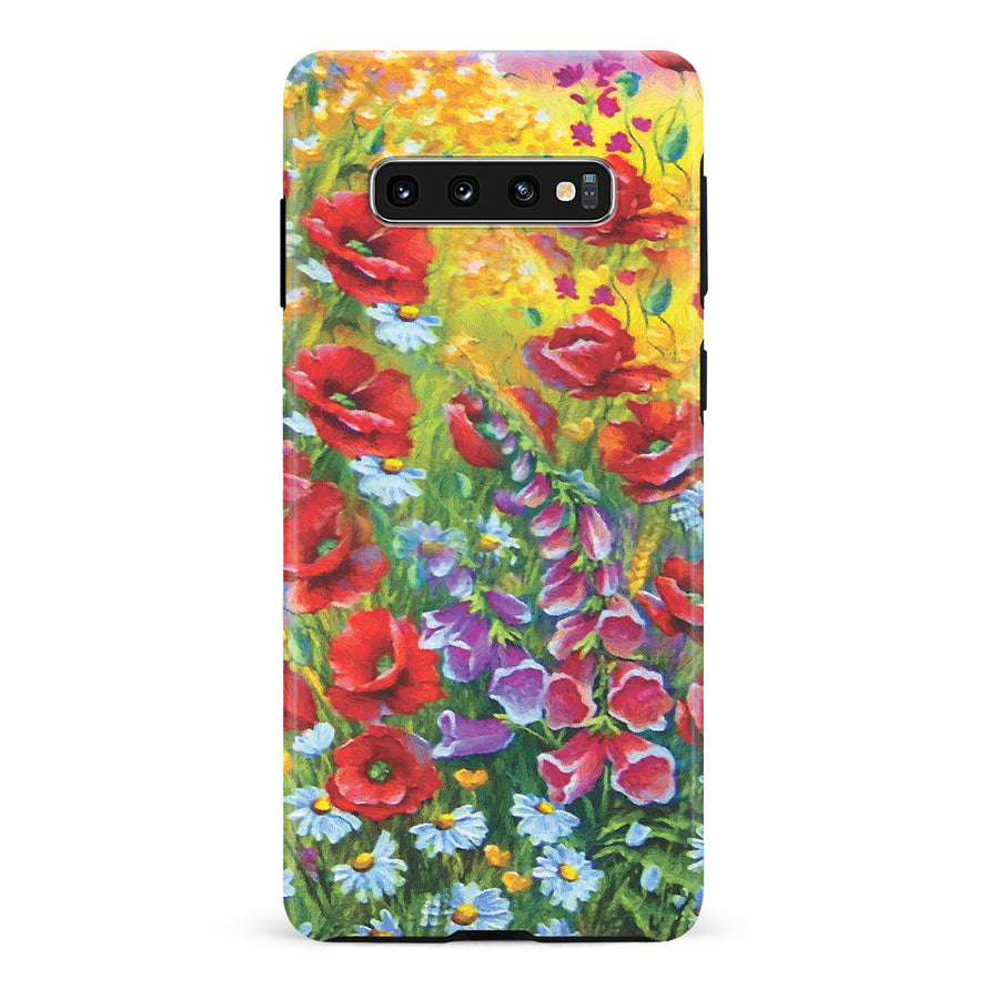 Samsung Galaxy S10 Botanicals Painted Flowers Phone Case