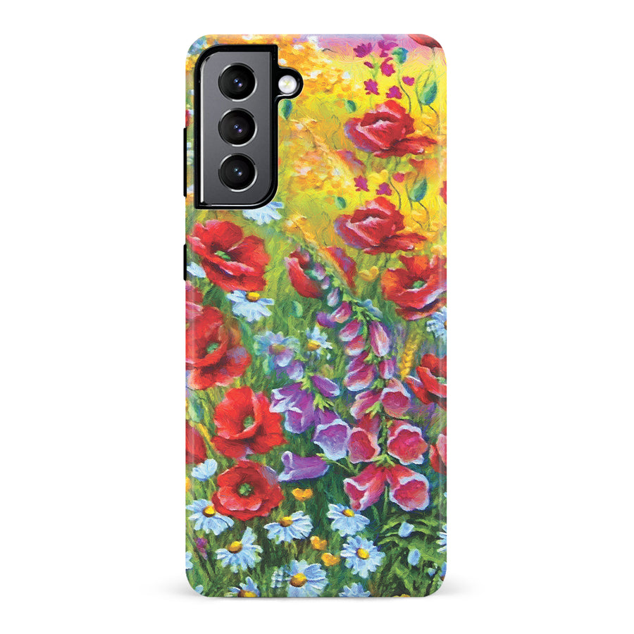 Samsung Galaxy S22 Botanicals Painted Flowers Phone Case