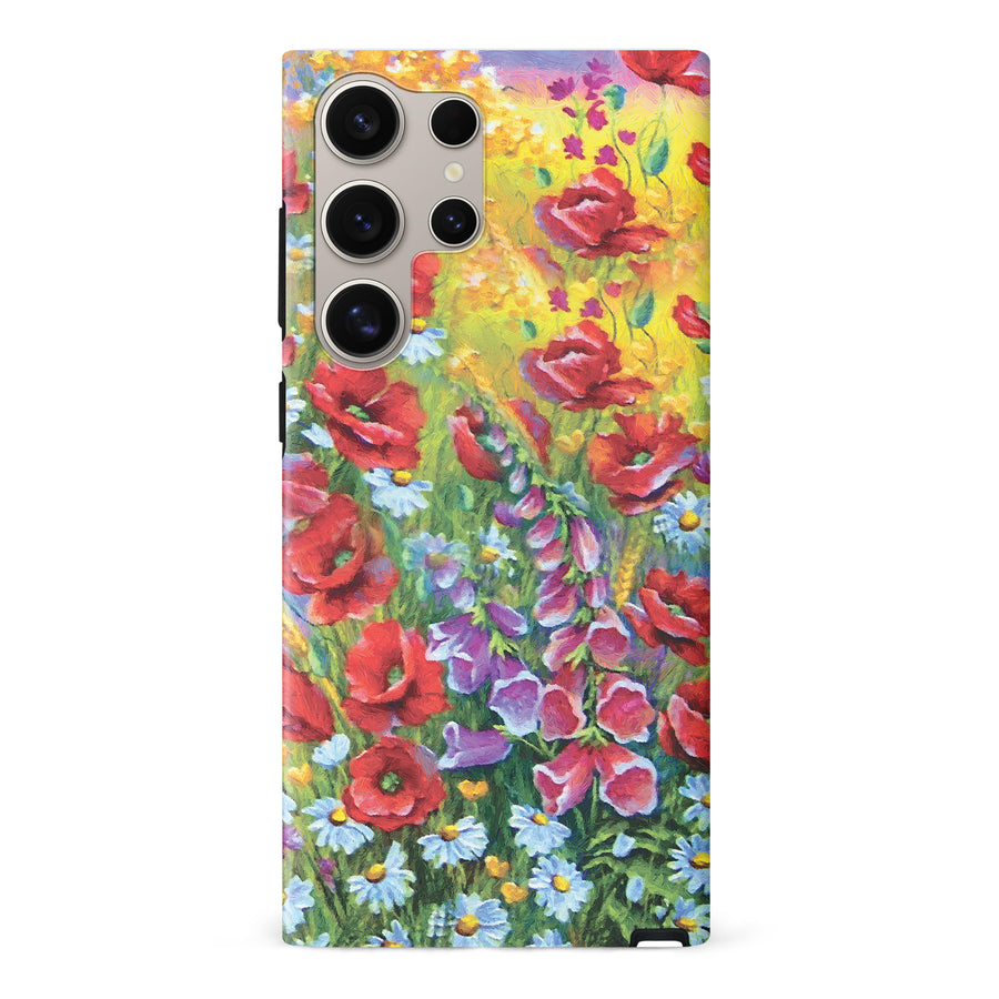 Samsung Galaxy S24 Ultra Botanicals Painted Flowers Phone Case