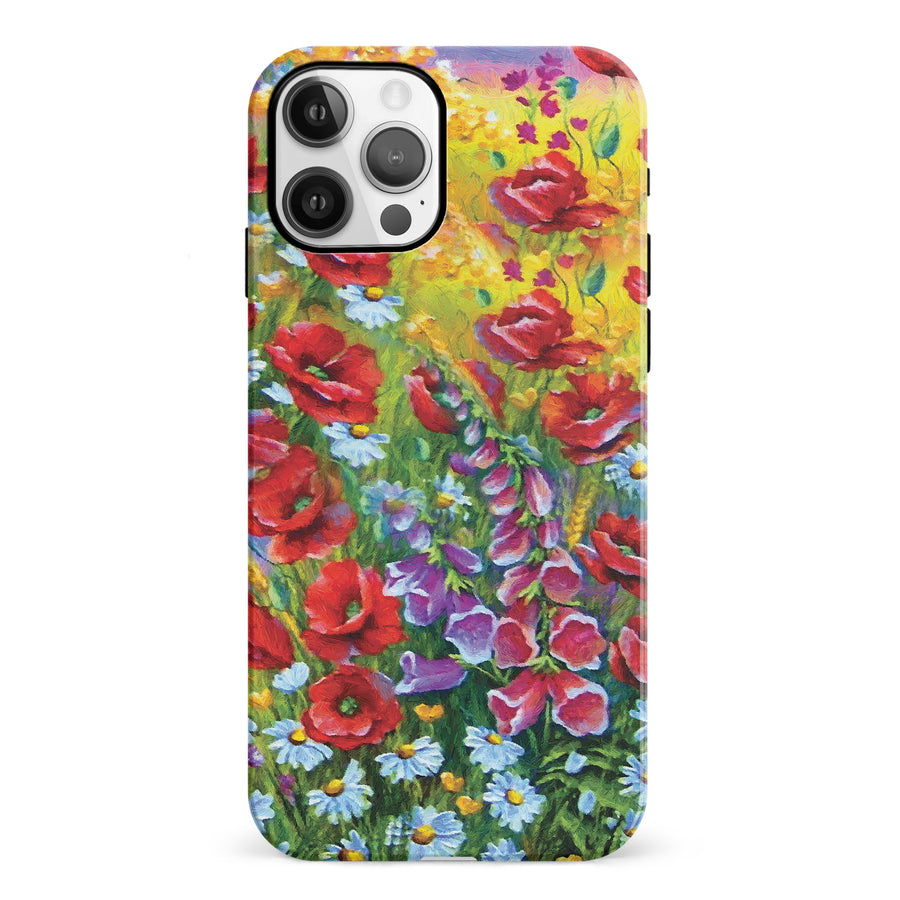 iPhone 12 Botanicals Painted Flowers Phone Case