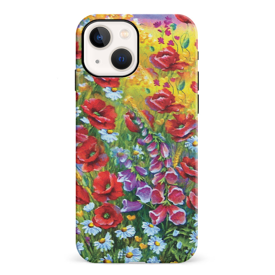 iPhone 13 Botanicals Painted Flowers Phone Case