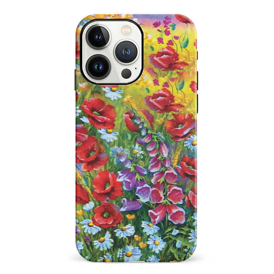 iPhone 13 Pro Botanicals Painted Flowers Phone Case