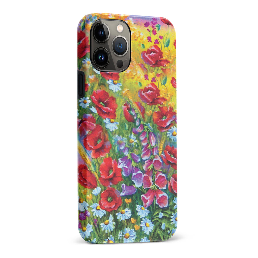 iPhone 14 Pro Botanicals Painted Flowers Phone Case